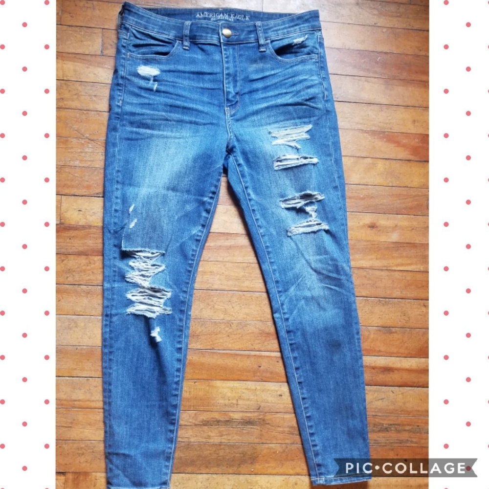 american eagle size 10 hi rise jegging